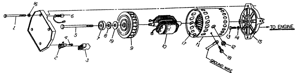 Ac Generator No. 63156 Diagram and Parts List for 8773-0-G2450  Briggs and Stratton Generator
